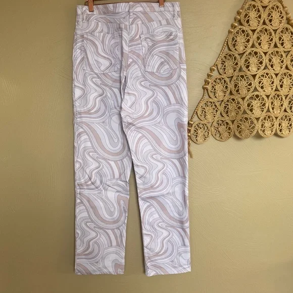 Wilfred Free Vera Pant Printed, High-Waisted Twill Pants, Size 10 - Picture 2 of 12